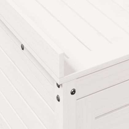 Маса за разсаждане с рафтове, бяла, 82,5x50x86,5 см, бор масив