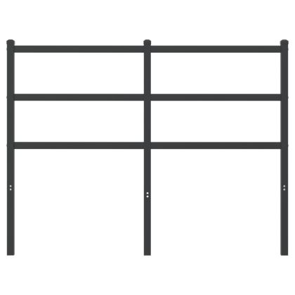 Метална табла за глава, черна, 120 см