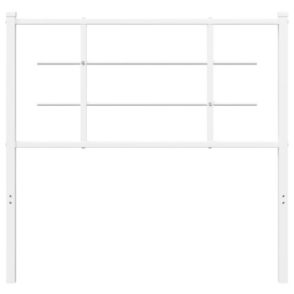 Метална табла за глава, бяла, 100 см