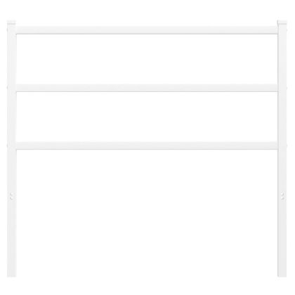 Метална табла за глава, бяла, 107 см