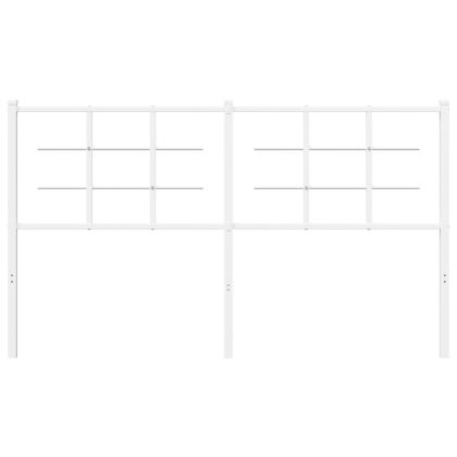 Метална табла за глава, бяла, 160 см