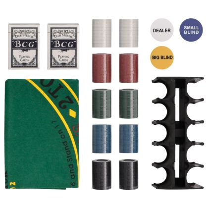 Комплект чипове за покер 200 бр 4 г