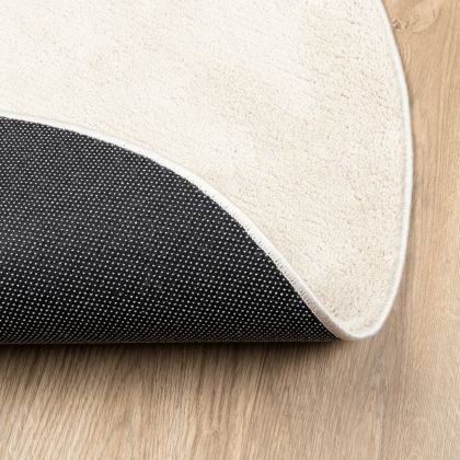 Килим OVIEDO с къс косъм, бежов, Ø 120 см