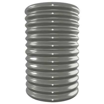 Градинска повдигната леха поцинкована стомана сиво