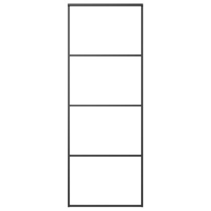 Плъзгаща се врата с обков 76x205 см ESG стъкло и алуминий