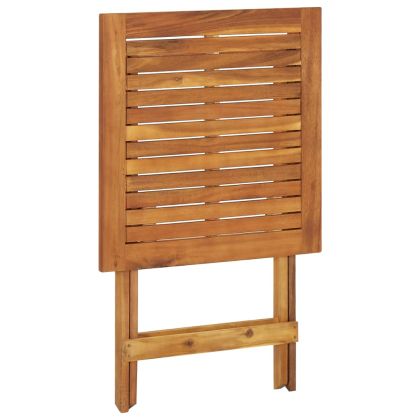 Сгъваем градински трапезен комплект от 3 части, акация масив