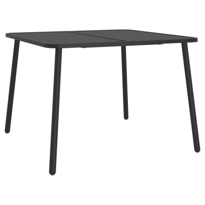 Градински трапезен комплект от 5 части, антрацит, стомана