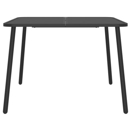 Градински трапезен комплект от 5 части, антрацит, стомана