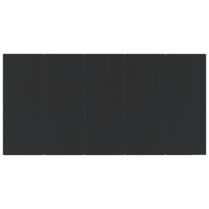 Градински трапезен комплект 9 части черен полиратан и стомана