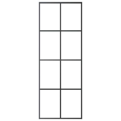 Плъзгаща се врата с обков 76x205 см ESG стъкло и алуминий