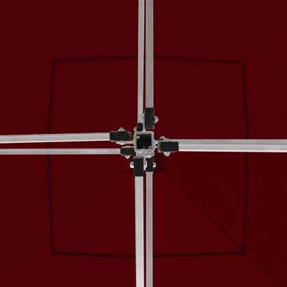 Професионална сгъваема шатра, алуминий, 3х3 м, виненочервена