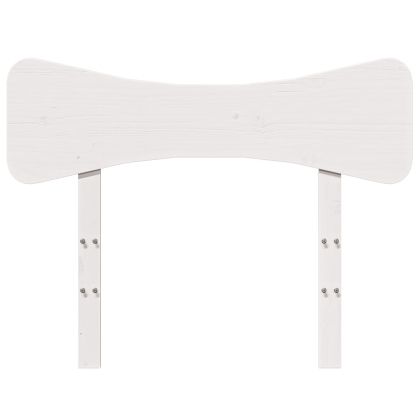 Горна табла, бяла, 75 см, масивно дърво бор