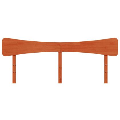 Горна табла за легло, восъчнокафява, 200 см, масивно дърво бор