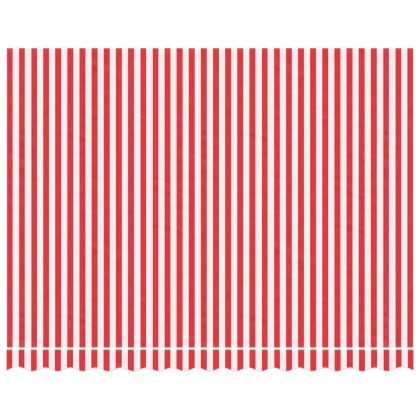 Резервно платнище за тенти, червено-бели ленти, 3,5x2,5 м