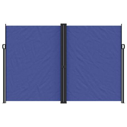 Прибираща се странична тента, синя, 220x600 см
