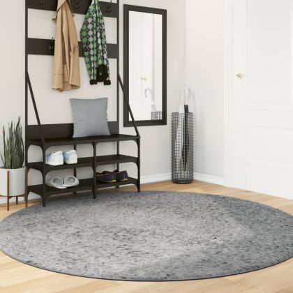 Шаги килим с дълъг косъм "PAMPLONA" модерен сив Ø 200 см