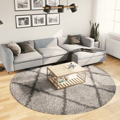 Шаги килим с дълъг косъм "PAMPLONA" модерен антрацит Ø 240 см