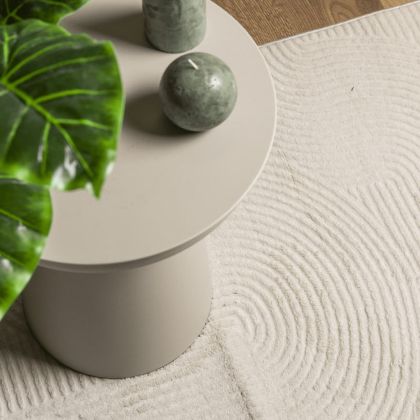 Килим "IZA" с къс косъм, скандинавски вид, кремав, 120x170 см