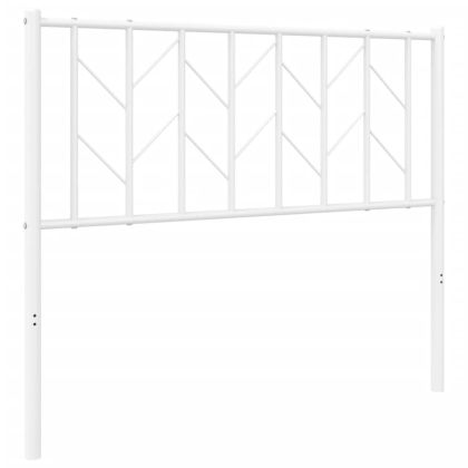 Метална табла за глава, бяла, 100 см