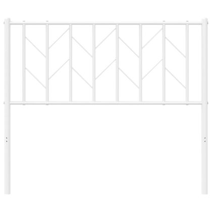 Метална табла за глава, бяла, 100 см