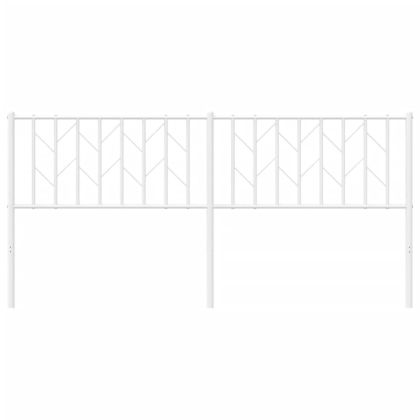 Метална табла за глава, бяла, 180 см