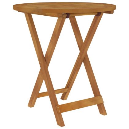 Сгъваем градински трапезен комплект от 3 части, акация масив