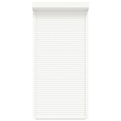 Външна ролетна щора, алуминий, 100x210 см, бяла