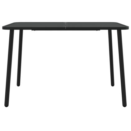 Градински трапезен комплект от 5 части, антрацит, стомана