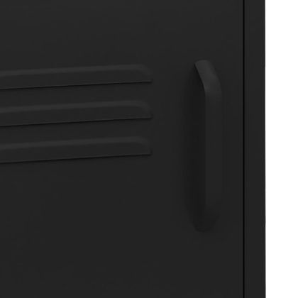 Нощни шкафчета, 2 бр, черни, 35х35х51 см, стомана