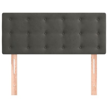 Горна табла за легло, тъмносива, 90x5x78/88 см кадифе