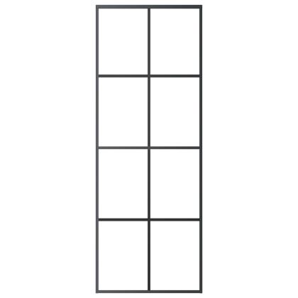 Плъзгаща се врата с обков 76x205 см ESG стъкло и алуминий