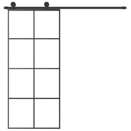 Плъзгаща се врата с обков 90x205 см ESG стъкло и алуминий