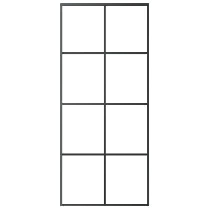 Плъзгаща се врата с обков 90x205 см ESG стъкло и алуминий