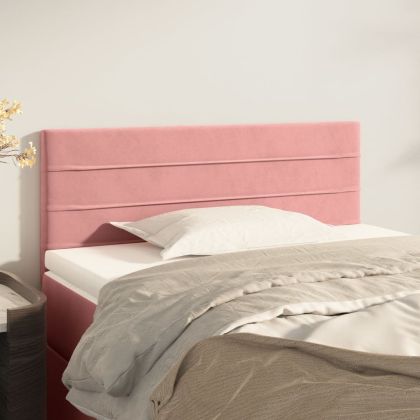Горна табла за легло, розова, 100x5x78/88 см, плат