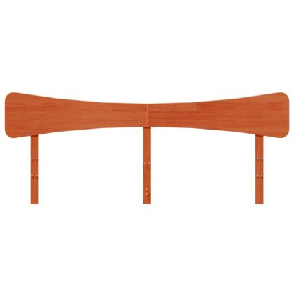 Горна табла за легло, восъчнокафява, 180 см, масивно дърво бор