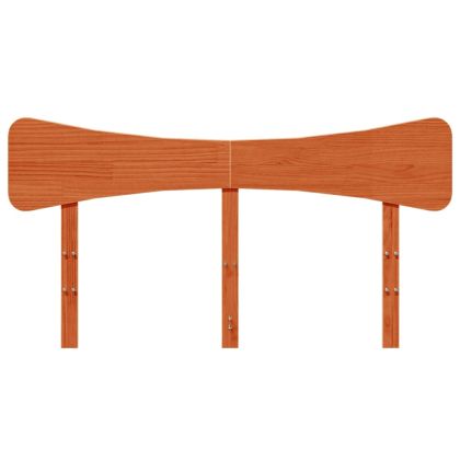 Горна табла за легло, восъчнокафява, 140 см, масивно дърво бор