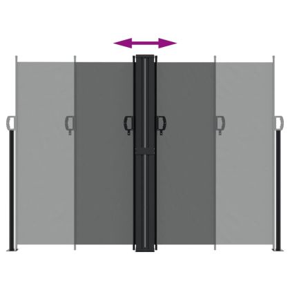 Прибираща се странична тента, антрацит, 180х600 см