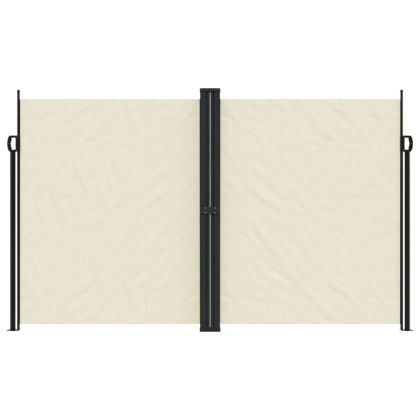 Прибираща се странична тента, кремава, 200х600 см