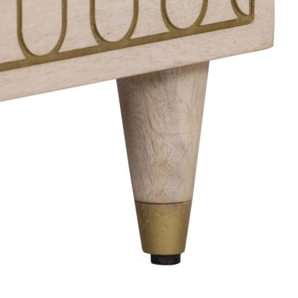 Страничен шкаф 80x33x75 см манго масивно дърво