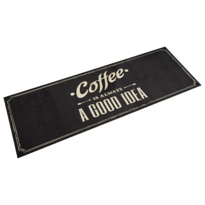 Кухненско килимче, миещо, текст Coffee, 60x180 см, кадифе