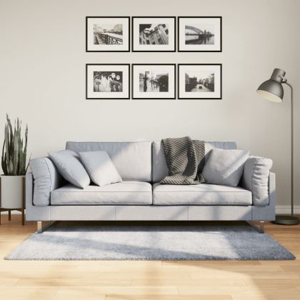Шаги килим с дълъг косъм "PAMPLONA" модерен син 80x150 см