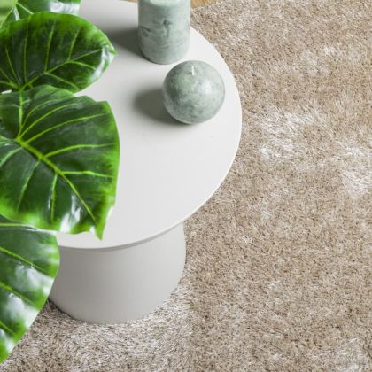 Килим ISTAN с дълъг косъм, лъскава визия, бежов, 80x150 см