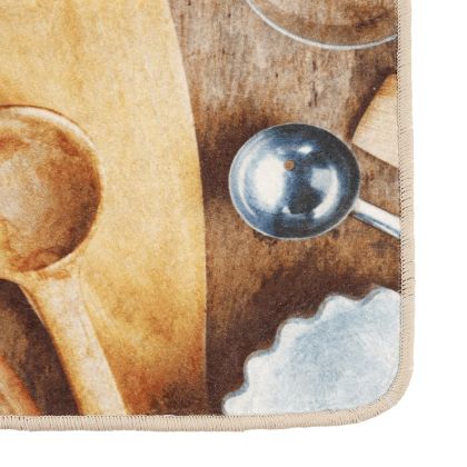 Многоцветно кухненско килимче 60x180 см перящо противоплъзгащо