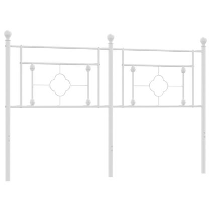 Метална табла за глава, бяла, 150 см