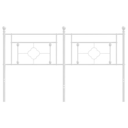 Метална табла за глава, бяла, 150 см