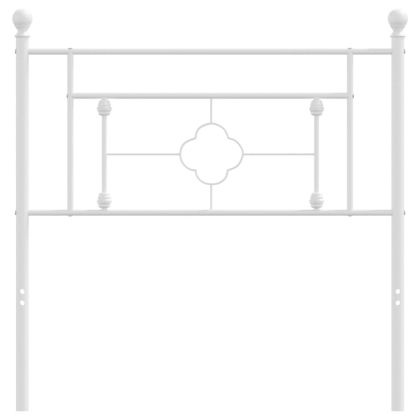 Метална табла за глава, бяла, 100 см