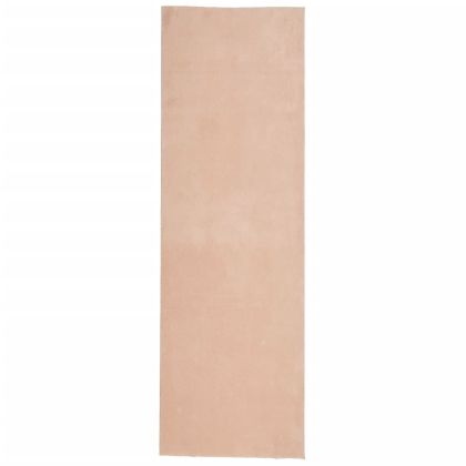 Килим HUARTE с къс косъм, мек и миещ се, руж, 80x250 см