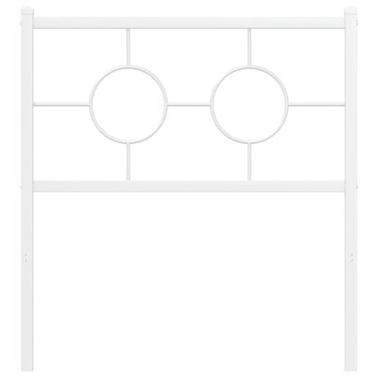 Метална табла за глава, бяла, 80 см