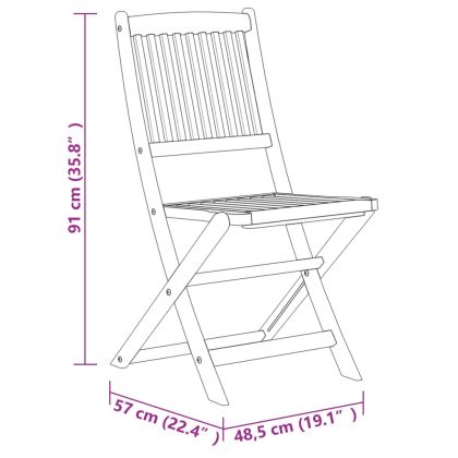 Градински трапезен комплект, 7 части, акация масив