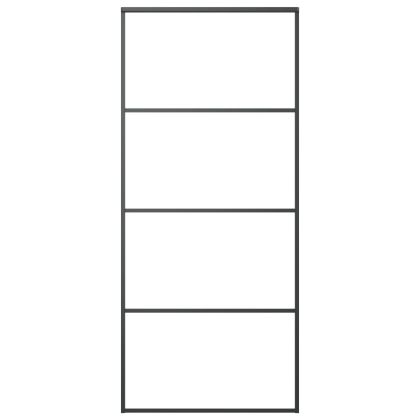 Плъзгаща се врата с обков 90x205 см ESG стъкло и алуминий